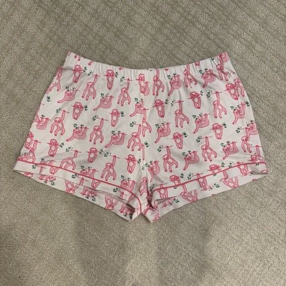 Roller Rabbit Pink Sloth Shorts Set - Picture 5 of 6